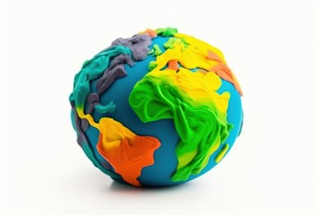 Planet earth plasticine education. Generate Ai