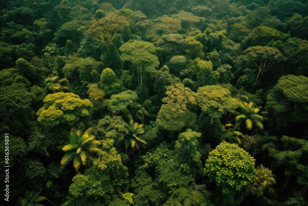 Wall mural Jungle Canopy Rainforest Roof