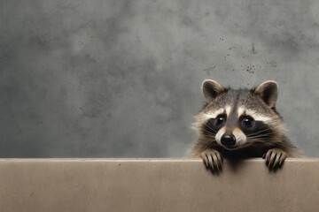 Raccoon animal box. Generate Ai