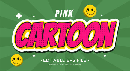 Pink Cartoon Text effect editable © Abdul