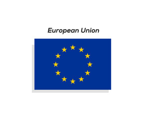 Official flag of European union vector. EU flag vector illustration