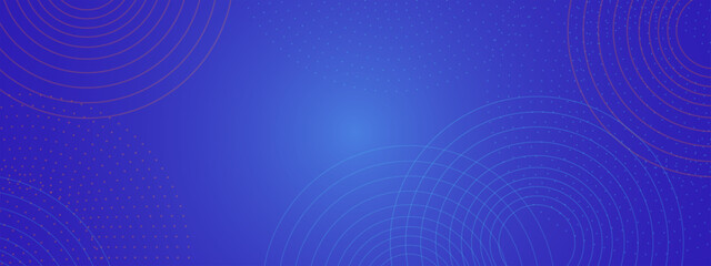 Modern abstract blue background with circular lines. Digital future technology concept. vector illustration.