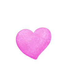 pink heart isolated on white