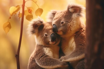 Naklejka premium Koala Love Adoration for Koalas