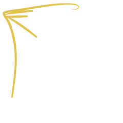 Gold Corner Foliage Leaf Decoration