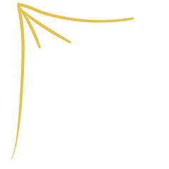 Gold Corner Foliage Leaf Decoration