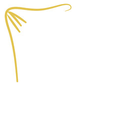 Gold Corner Foliage Leaf Decoration