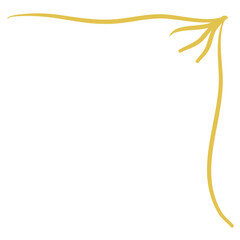 Gold Corner Foliage Leaf Decoration