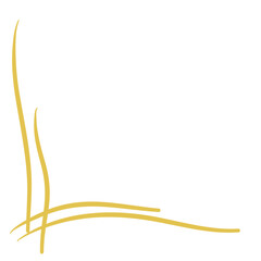 Gold Corner Foliage Leaf Decoration