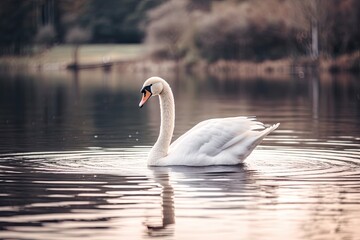 Fototapeta premium Graceful Swan Elegant Waterbird