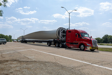Truck with wind turbines 