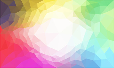 Colorful rainbow low poly background or crystal mosaic pattern. Vector eps 10