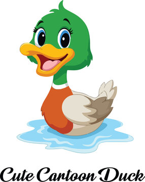 Adorable Duckling Vector Illustration - Meet the epitome of cuteness with this delightful duckling vector illustration.
