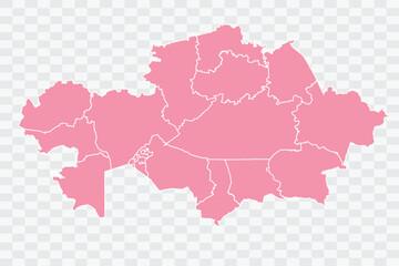 Fototapeta premium Kazakhstan Map Rose Color Background quality files png