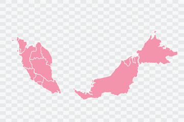 Malaysia Map Rose Color Background quality files png