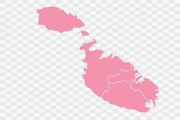 Malta Map Rose Color Background quality files png