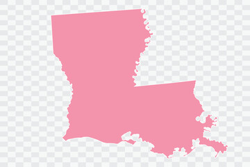 LOUISIANA Map Rose Color Background quality files png