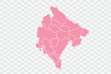 Montenegro Map Rose Color Background quality files png