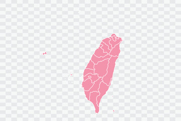  Taiwan Map. Rose Color Background quality files png
