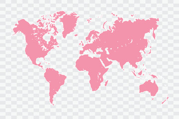 World Map Rose Color Background quality files png