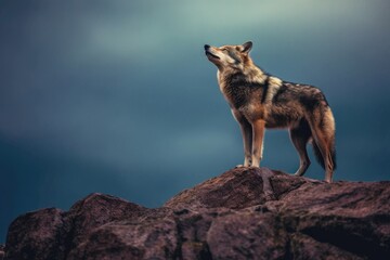 Fototapeta premium Lone Wolf Solitary Canid