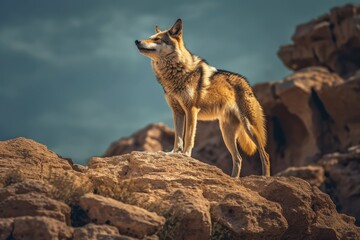 Obraz premium Lone Wolf Solitary Canid