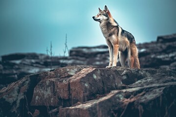 Fototapeta premium Lone Wolf Solitary Canid