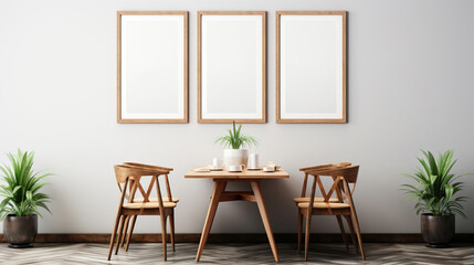 Frame mockup in Dining Room, Mockups Design 3D, HD