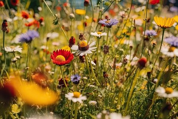 Wildflower Meadow Blossoming Field