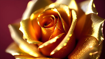 beautiful golden rose close up