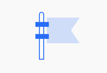 Geometric signpost illustration in flat style design. Vector illustration and icon. 