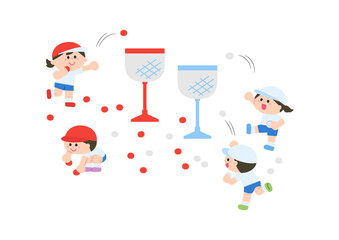 運動会競技　玉入れ
