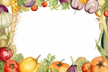 flame of summer vegetables and fruits based on generative AI