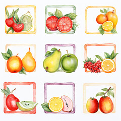 flame of summer vegetables and fruits based on generative AI