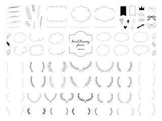 手描きのクラシックなフレームセット