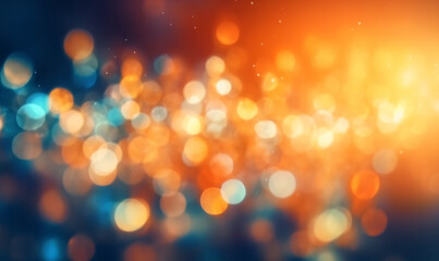 Obraz premium Blue glowing sparkle spots background. 3D rendering