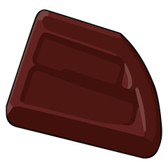 Chocolate clipart vector flat design on transparent background, dessert isolated clipping path element