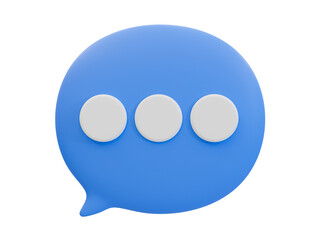 3d minimal communication icon. online social media chatting. online message sending. chat icon. 3d illustration.