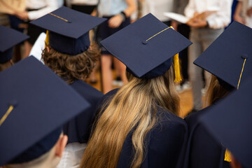 Graduates attending the graduation ceremony