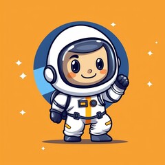 Obraz premium Cute astronaut cartoon
