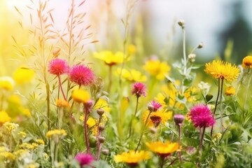 Obraz premium flowers in the field. 