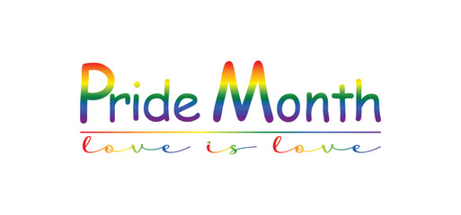 Pride month rainbow color