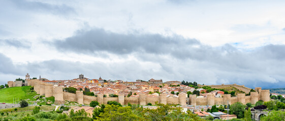 Fototapeta na wymiar The ramparts of Avila, Castilla y Leon, Spain