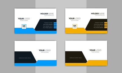 Creative unique, Modern and Corporate business visiting card design template for personal identity stock illustration