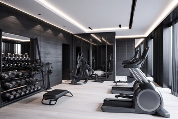 Fototapeta na wymiar luxury modern home gym concept