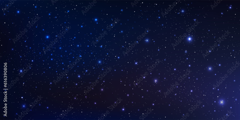 Wall mural a high quality background galaxy illustration with stardust and bright shining stars illuminating th