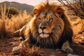 Obraz premium Majestic Lion Royal King