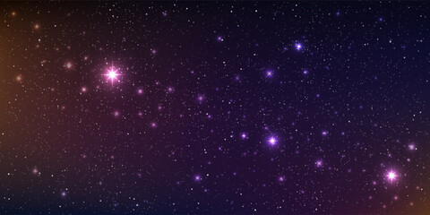 Obraz premium A high quality background galaxy illustration with stardust and bright shining stars illuminating the space.