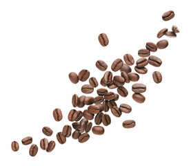 Coffee beans splashing - 616391299