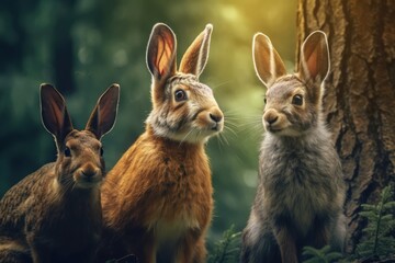 Fototapeta premium Forest Friends Woodland Companions